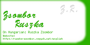 zsombor ruszka business card